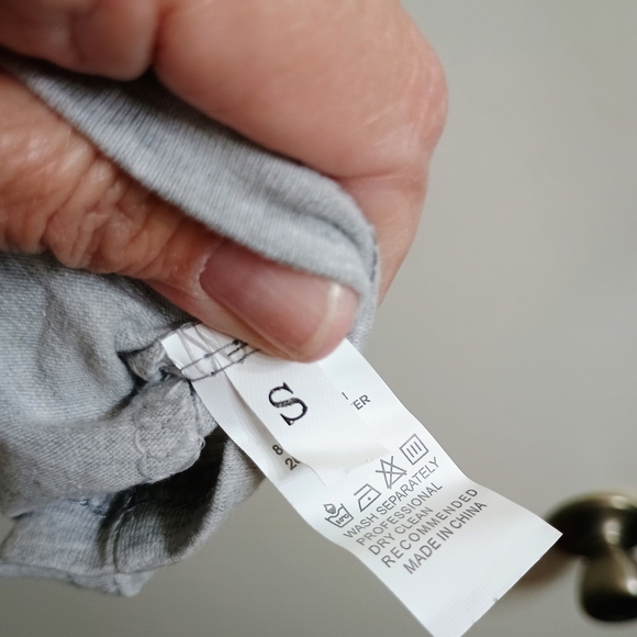 Gray Graphic Tee with Black Text - Picture 3 of 4